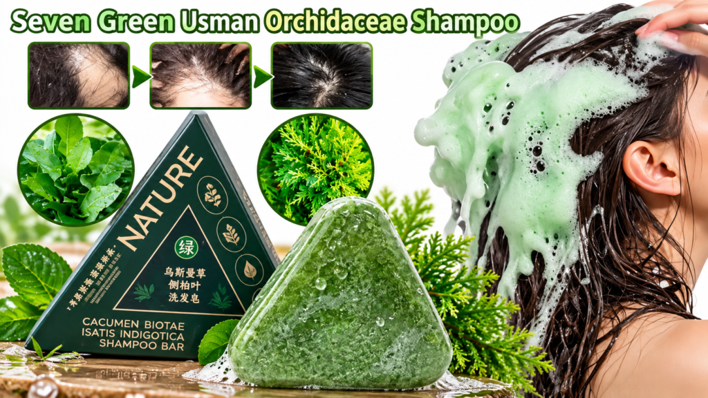 Seven Green Usman Orchidaceae Herbal Shampoo Bar – Natural Hair Care