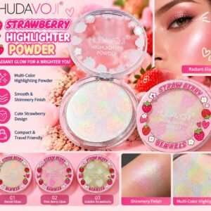 HUDAVOJI Strawberry Highlighter Powder – Pack of 3
