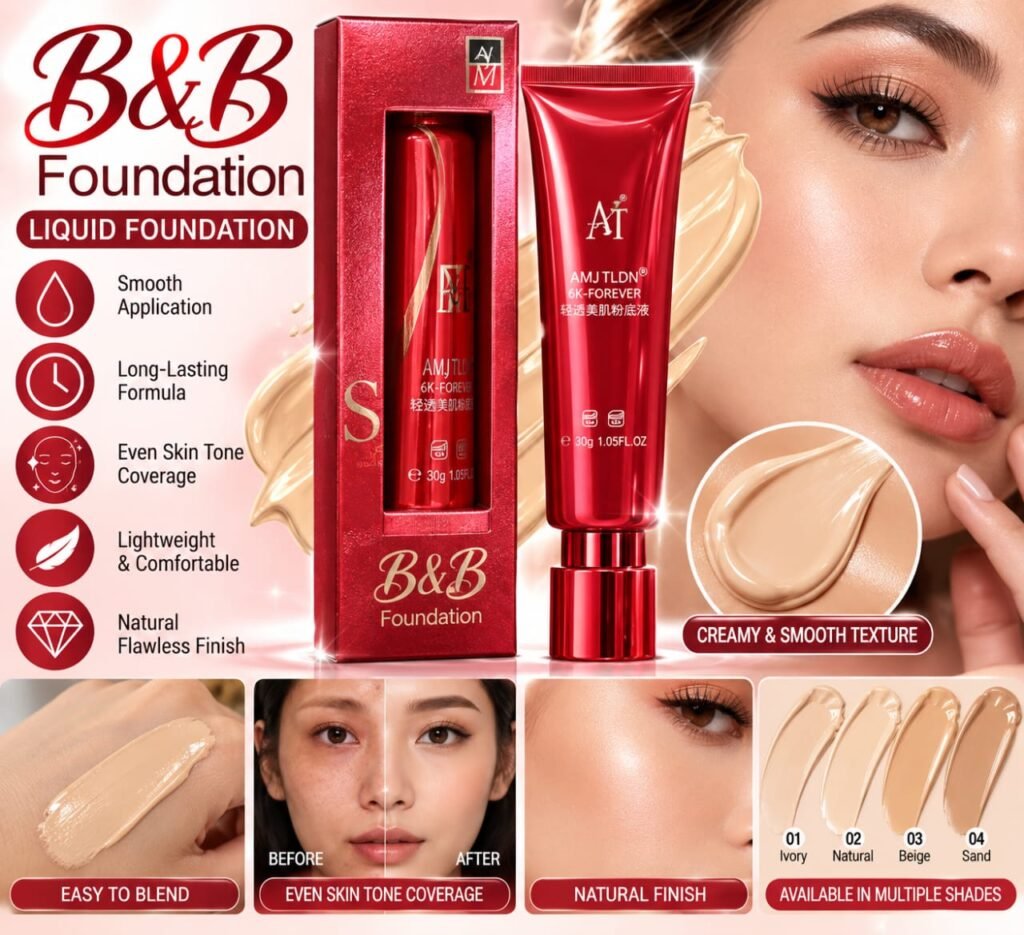 B&B Liquid Foundation – Smooth & Long-Lasting Makeup Base