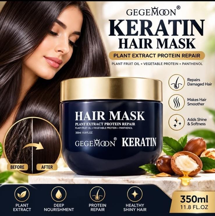 GEGEMOON Keratin Hair Mask – Plant Extract Protein Repair 350ml