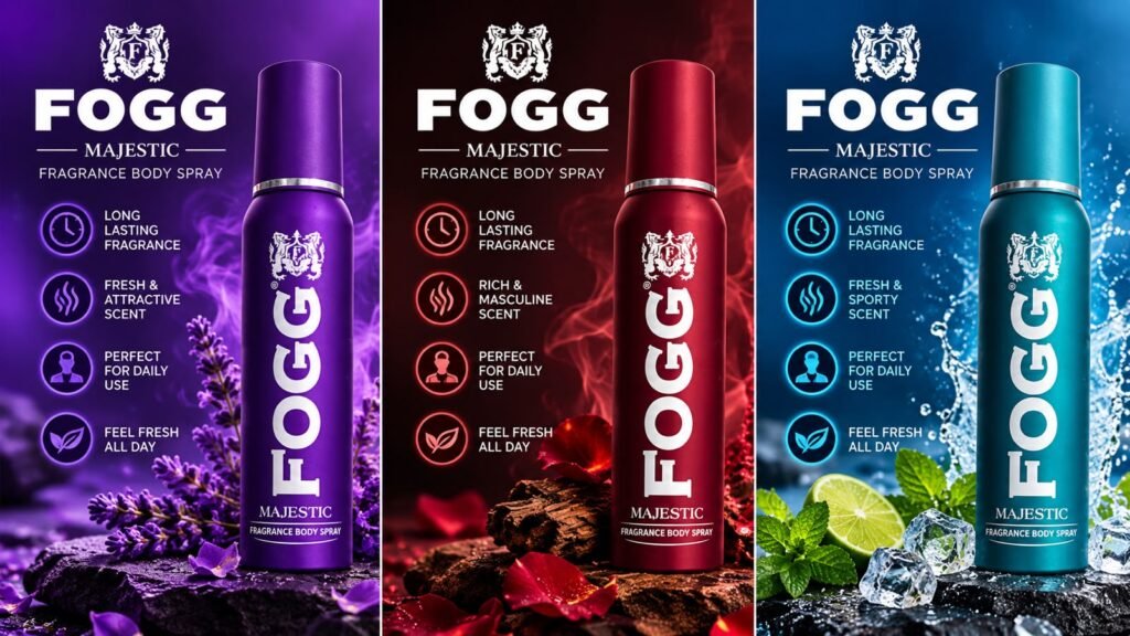 FOGG Majestic Fragrance Body Spray – Purple & Maroon