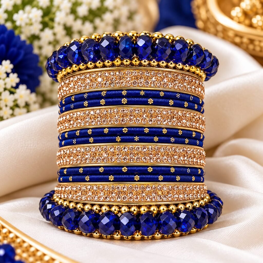 Colorful Multicolor Stone Bangles Set