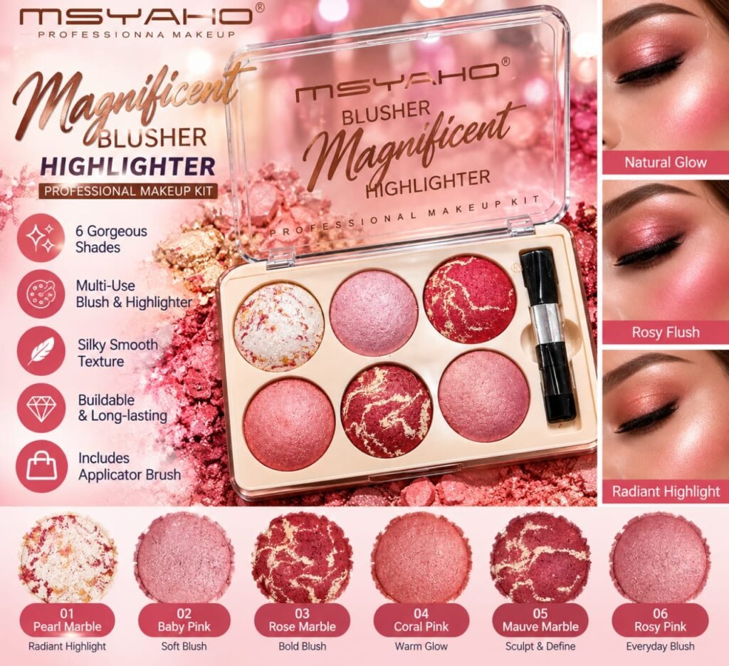 MSYAHO Magnificent Blusher & Highlighter Makeup Kit