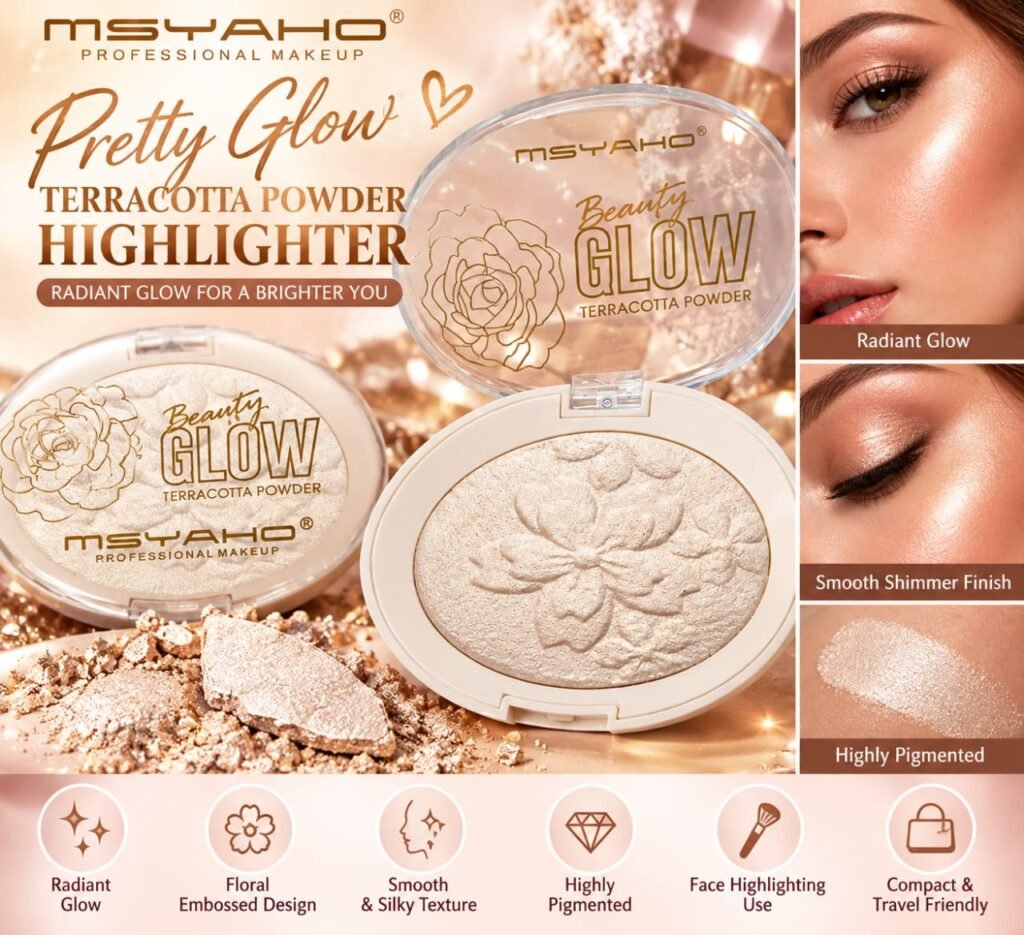 MSYAHO Pretty Glow Terracotta Powder Highlighter